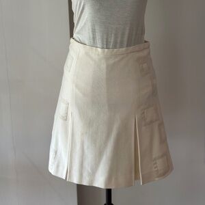 Laundry by Shelli Segal Cream skirt with leather details